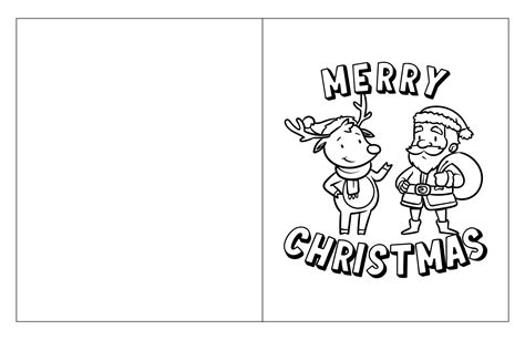 Printable Christmas Cards For Kids To Color