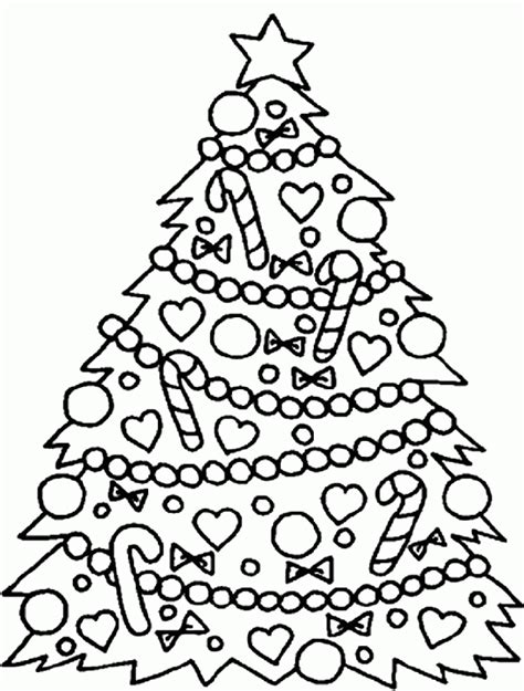 Printable Christmas Tree Coloring Pages