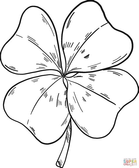 Printable Clover Coloring Pages