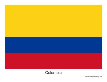Printable Colombia Flag