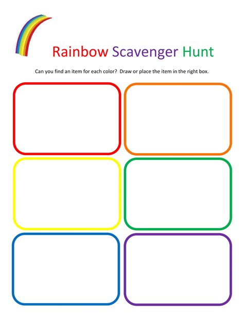 Printable Color Scavenger Hunt