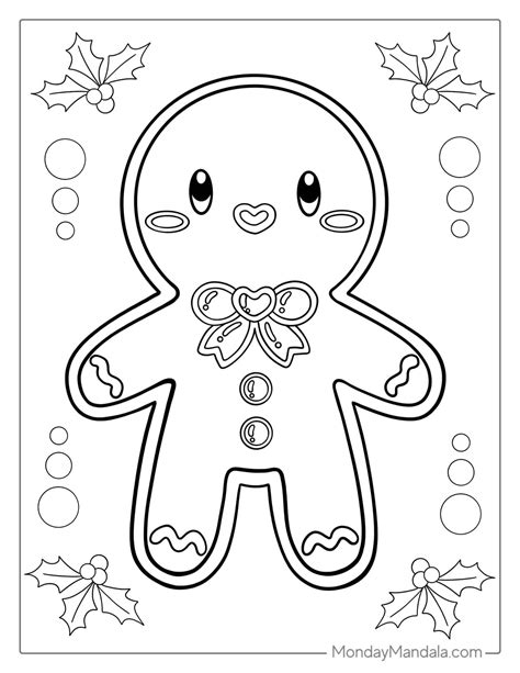Printable Coloring Gingerbread Man