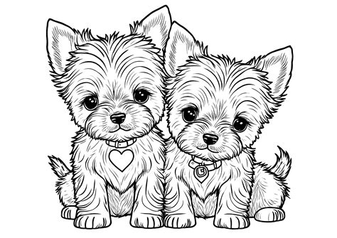 Printable Coloring Pictures Of Puppies