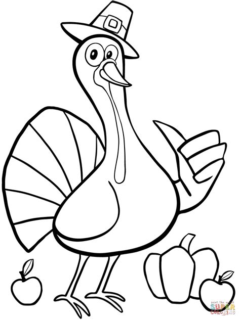 Printable Coloring Turkey