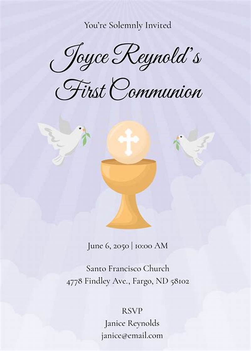 Printable Communion Invitations