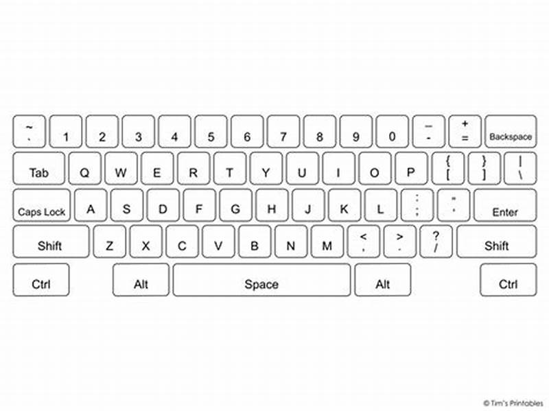 Printable Computer Keyboard Layout