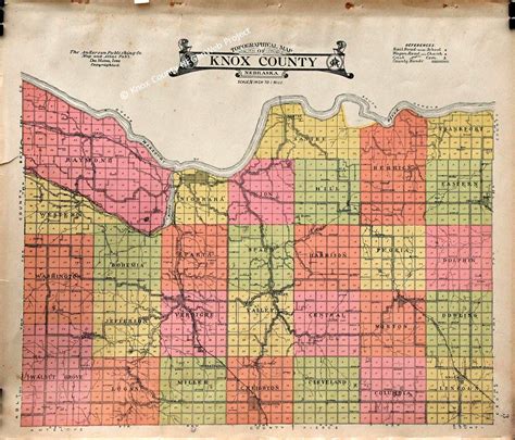 Printable Copy Of 1898 Map Of Knox County Nebraska