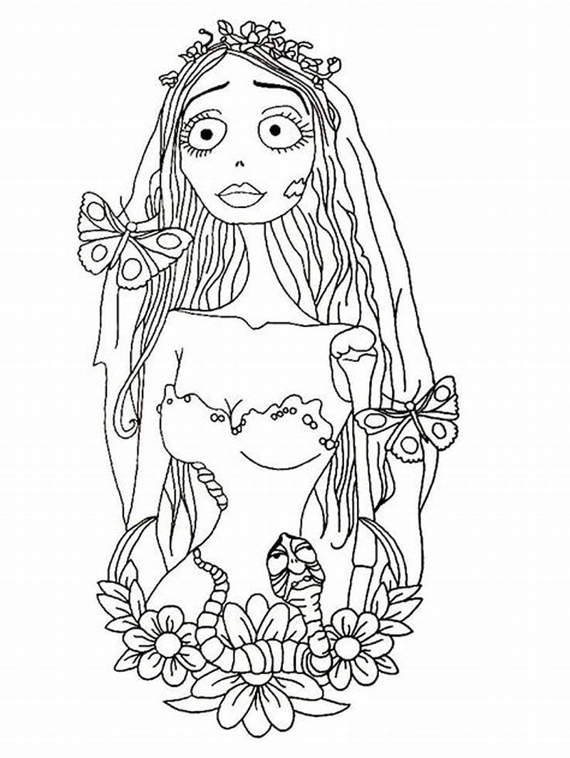 Printable Corpse Bride Coloring Pages