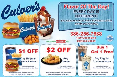 Printable Coupons For Culvers