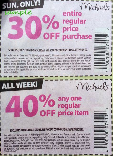 Printable Coupons From Michaels Arts And Crafts