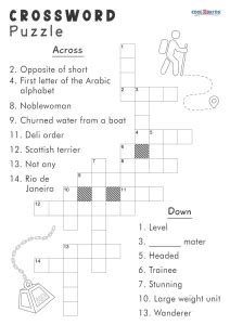 Printable Crossword Puzzles For Seniors