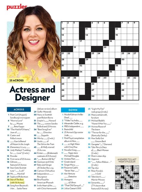 Printable Crossword Puzzles From People Magazine