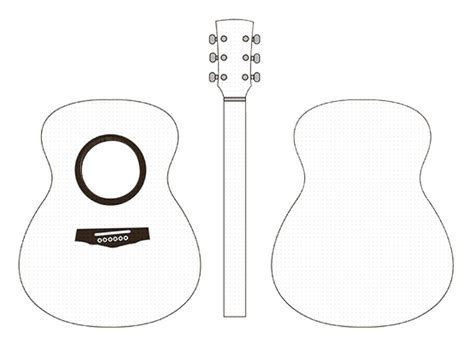 Printable Cut Out Guitar Template