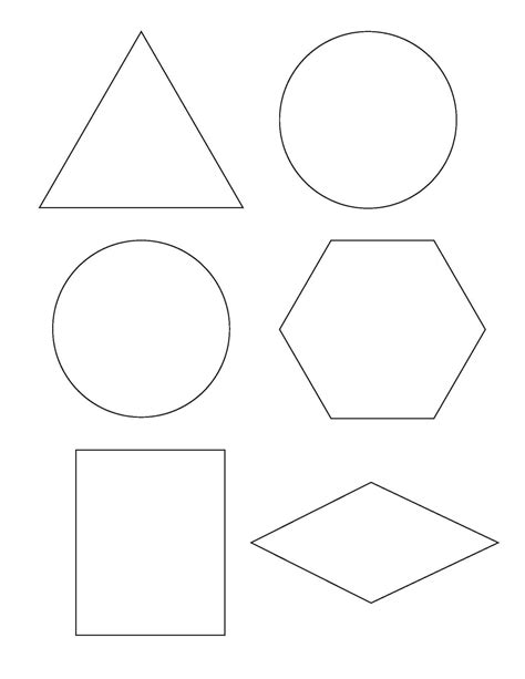 Printable Cut Out Shapes