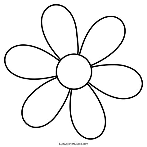 Printable Daisy Flower Template