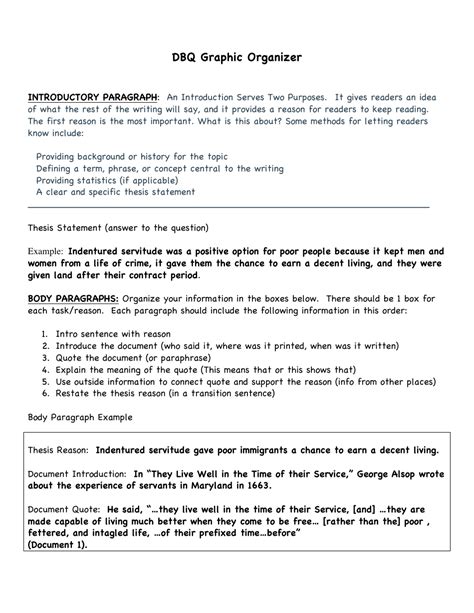 Printable Dbq
