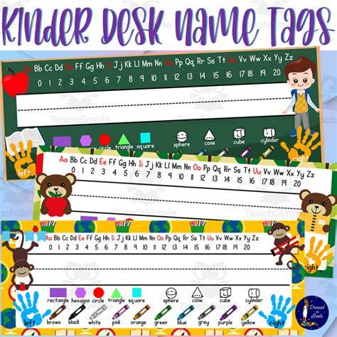 Printable Desk Name Tags For Kindergarten