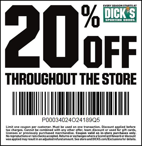 Printable Dicks Coupons In Store