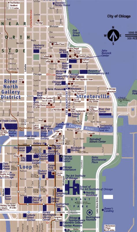 Printable Downtown Chicago Map