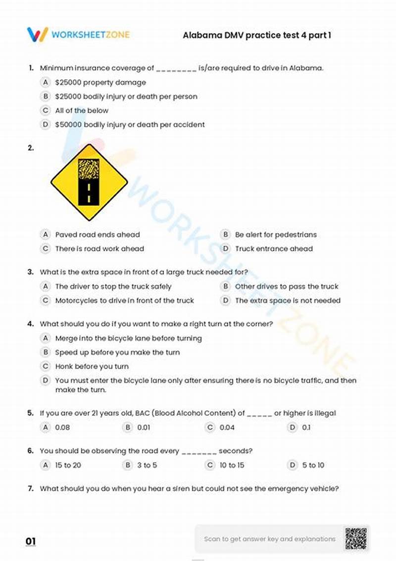 Printable Driving Permit Practice Test
