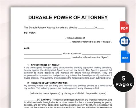 Printable Durable Poa