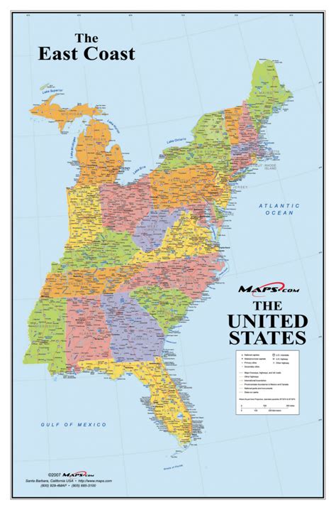 Printable Eastern United States Map