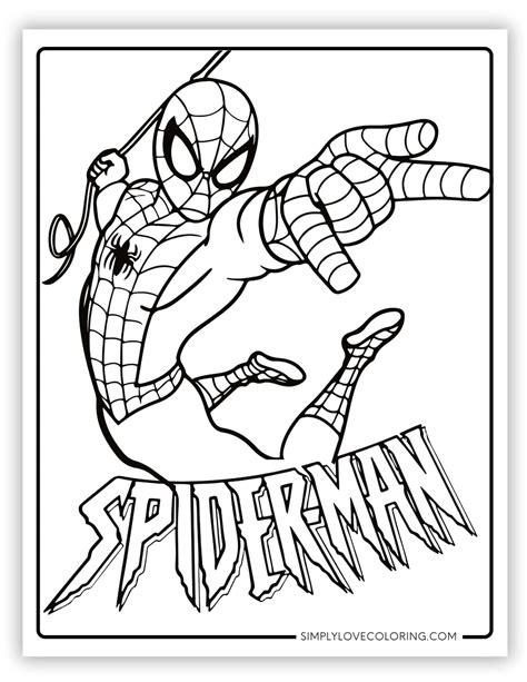 Printable Easy Spiderman Coloring Pages