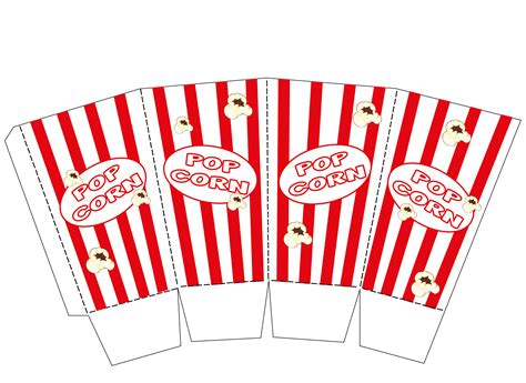 Printable Empty Popcorn Box Clipart