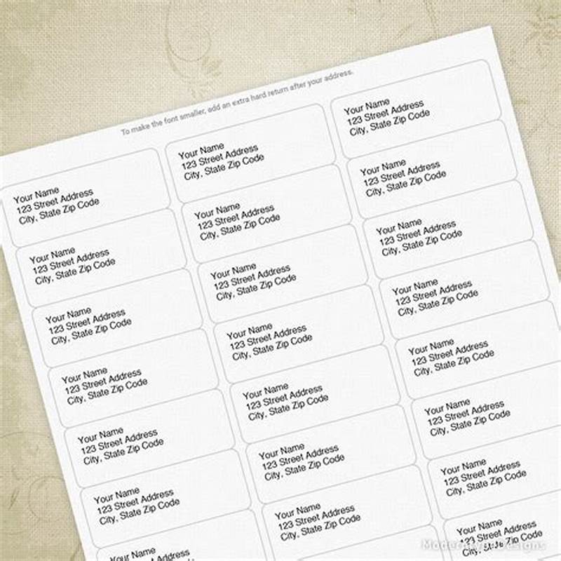 Printable Envelope Labels