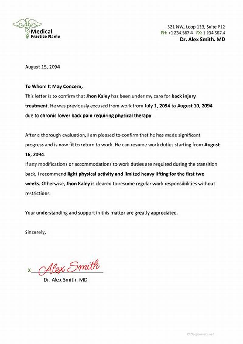 Printable Fake Doctors Note For Work