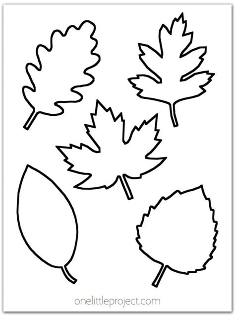 Printable Fall Leaves Outline