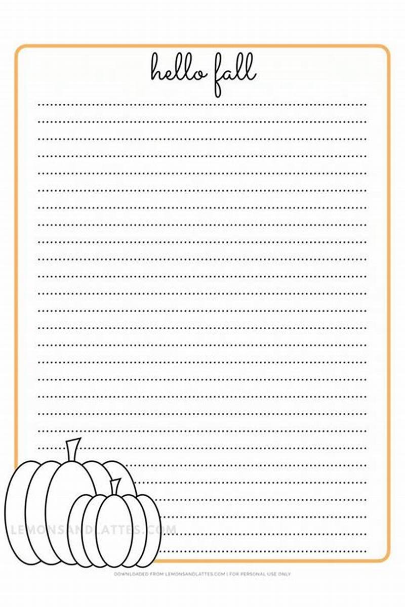 Printable Fall Writing Paper