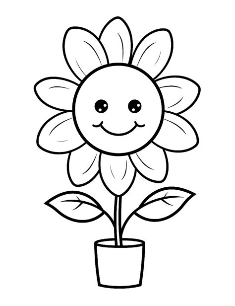 Printable Flower Coloring Pages For Preschool