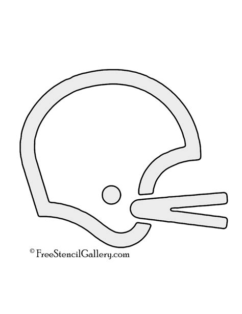 Printable Football Helmet Stencil