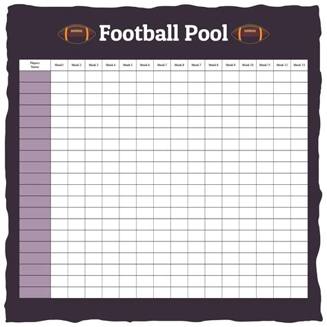 Printable Football Pool Sheets