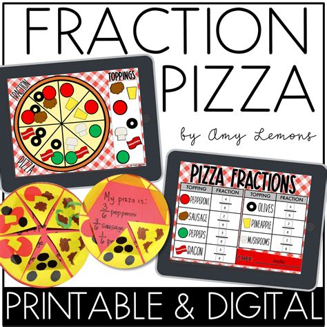 Printable Fraction Pizza