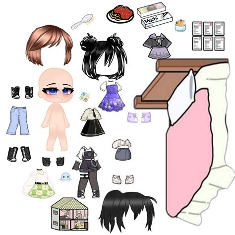 Printable Gacha Paper Doll
