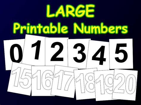 Printable Giant Numbers