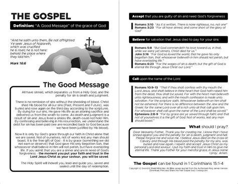 Printable Gospel