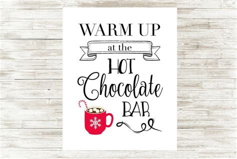Printable Hot Chocolate Signs