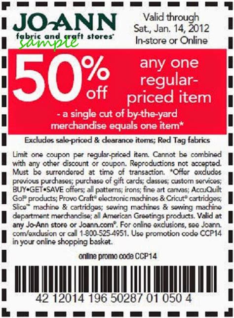 Printable Joanns Coupons In Store Today