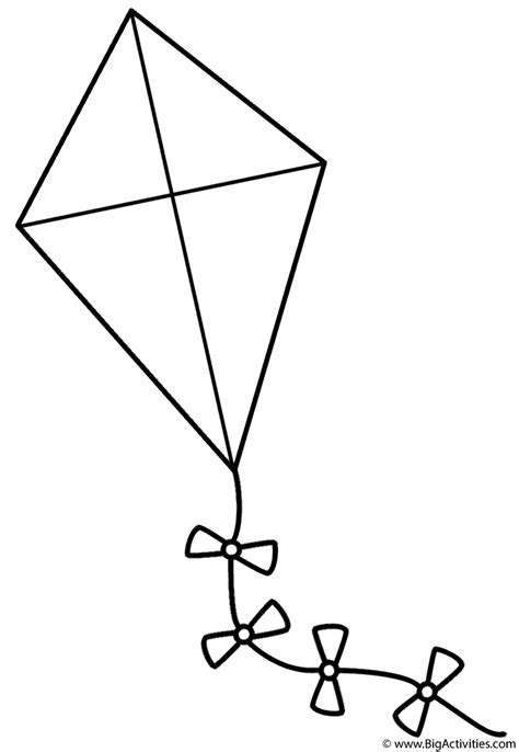 Printable Kite Coloring Page