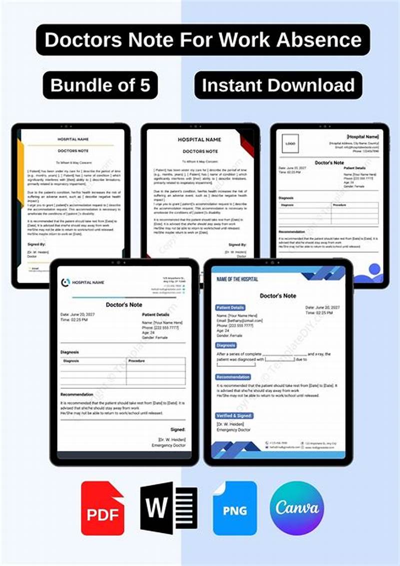 Printable Legit Doctors Note For Work Absence