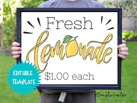Printable Lemonade Sign