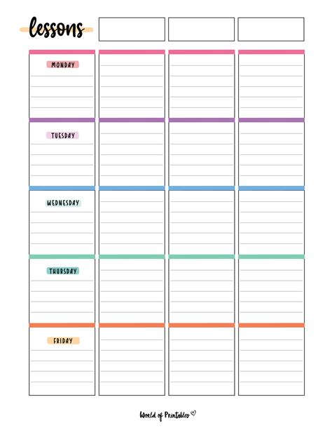Printable Lesson Plans