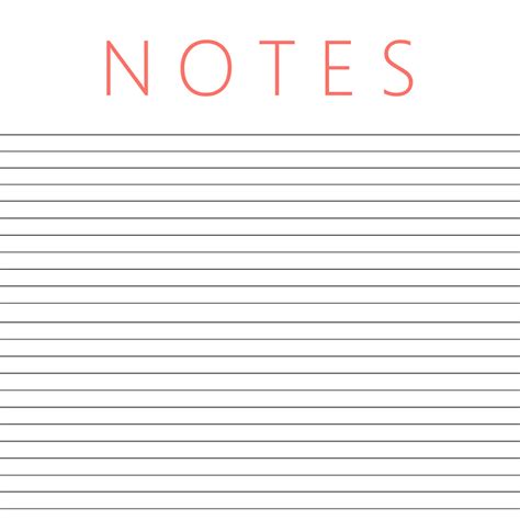 Printable Lined Note Paper