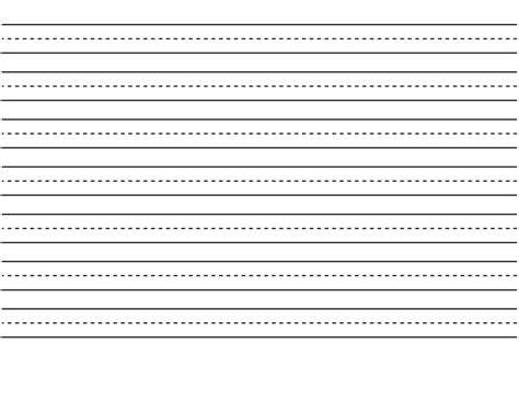 Printable Lined Writing Paper For Kindergarten