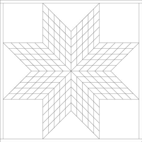 Printable Lone Star Quilt Pattern Template