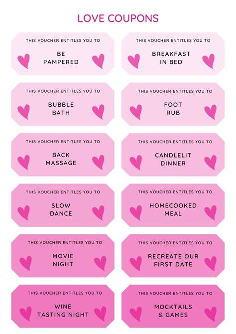 Printable Love Vouchers