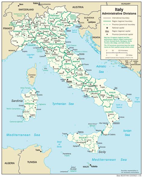 Printable Map Italy